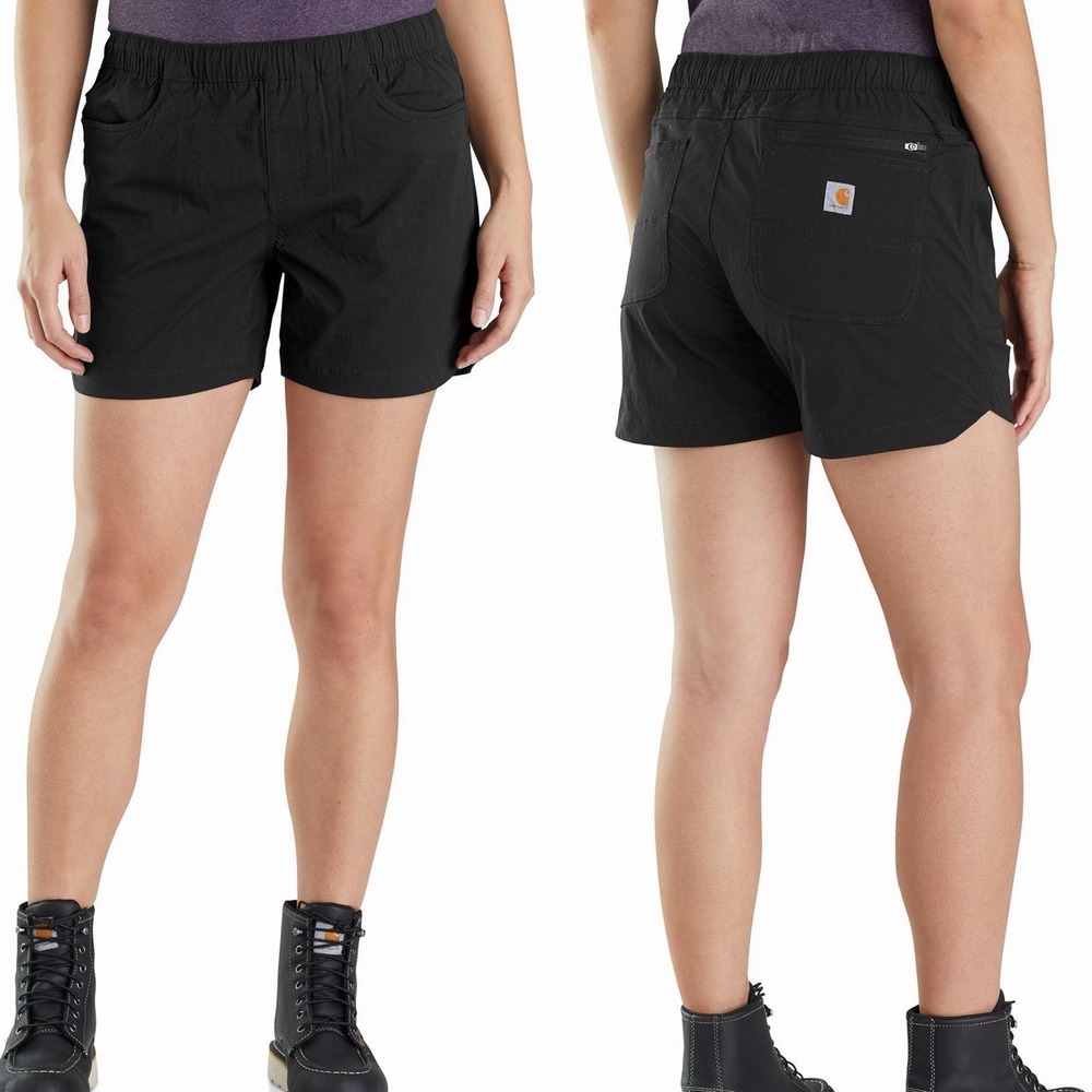 Carhartt Sz XXL Women's Black Force Relaxed Fit Ripstop‎ 5-Pocket Work Shorts
